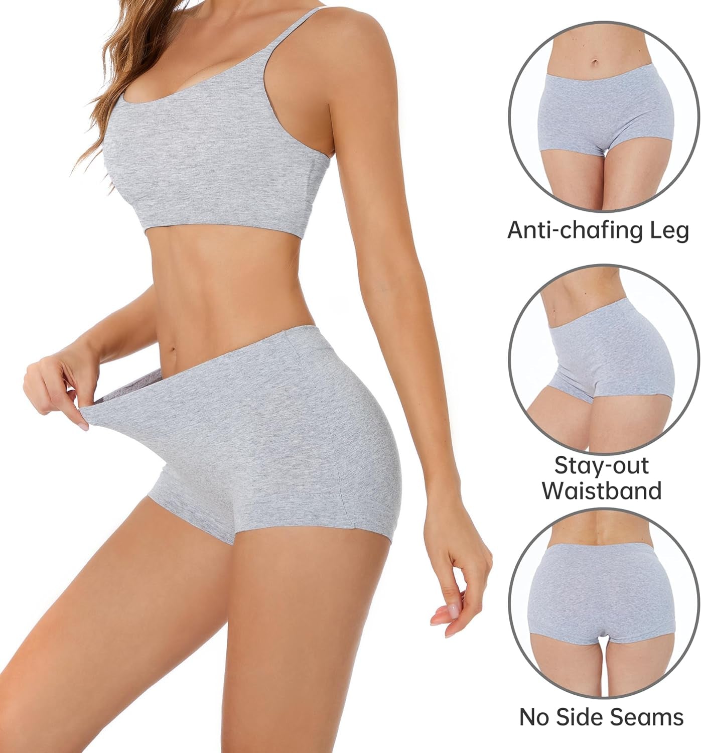 Boy Shorts Underwear for Women - Boxers for Women, Women'S Cotton Underwear Boyshorts