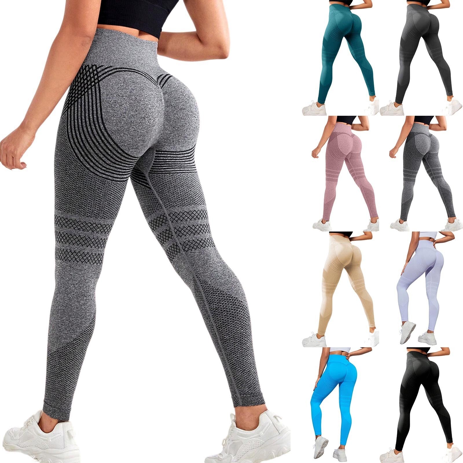 High Waisted Yoga Pants Leggings Hip Lifting Buttock Thigh-Lift for Women