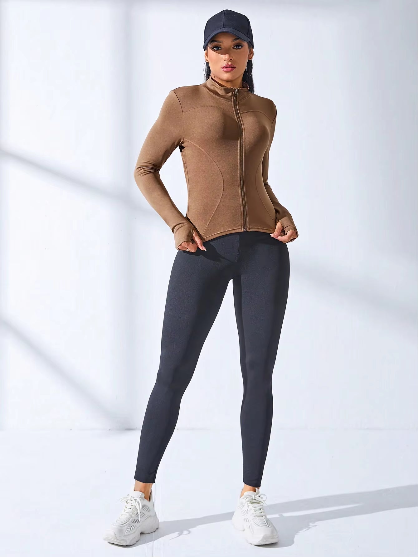 2024 New Yoga Coat Short Sports Jacket Women'S Fitness Clothes Slimming Body Sculpting Zipper Yoga Jacket