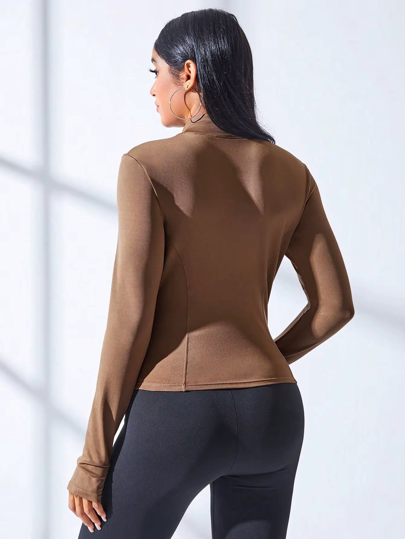 2024 New Yoga Coat Short Sports Jacket Women'S Fitness Clothes Slimming Body Sculpting Zipper Yoga Jacket